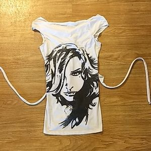 MKM designs juniors babydoll top small